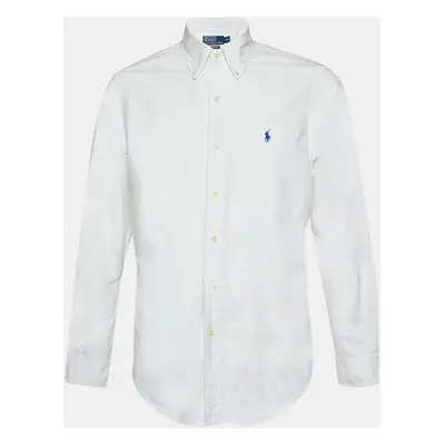 Polo Ralph Lauren White Cotton Custom Fit Button Down Shirt