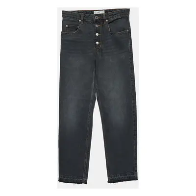 Isabel Marant Étoile Charcoal Grey Denim Distressed Garance Jeans