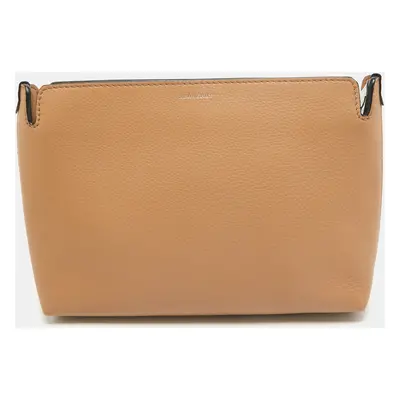 Burberry Brown/White Leather Bicolor Clutch