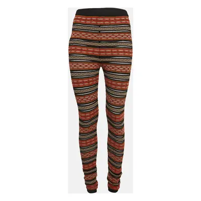 M Missoni Multicolor Stripe Patterned Knit Leggings