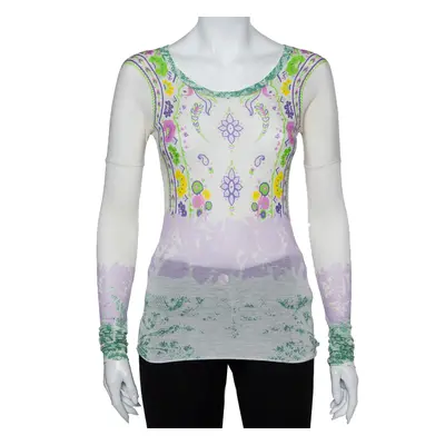 Etro Multicolor Floral Printed Cotton Long Sleeve T-Shirt