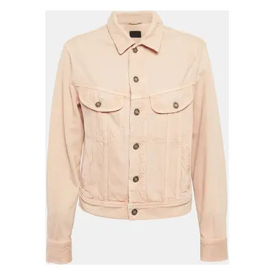 Saint Laurent Paris Pink Denim Button Front Jacket