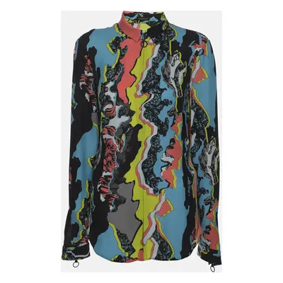 Versace Multicolor Silk Long Sleeve Shirt