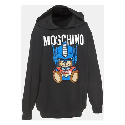 Moschino Couture Black Transformer Teddy Cotton Hoodie