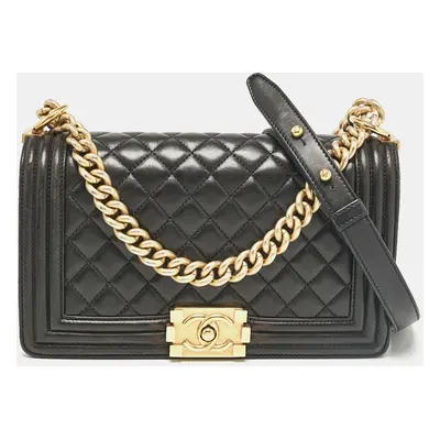 Chanel Black Quilted Leather Boy Flap Bag