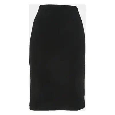 Emporio Armani Black Wool Pencil Skirt