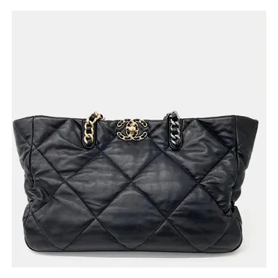 Chanel Black Leather Chain Shoulder Bag