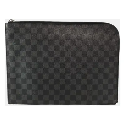 Louis Vuitton Damier Graphite Canvas Pochette Jour GM Clutch Bag