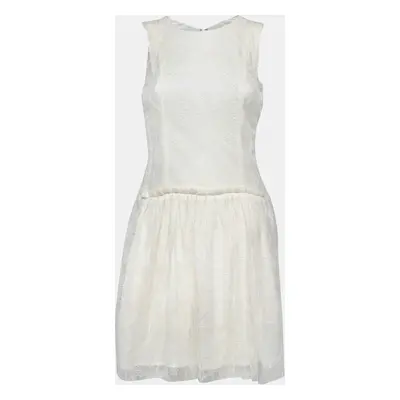 Theyskens Theory White Lace Sleeveless Dinal Dress