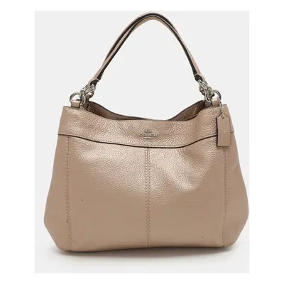 Coach Beige Leather Lexy Tote