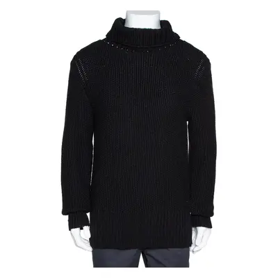 Ann Demeulemeester Black Alpaca Wool Knit Pepito Roll Neck Jumper