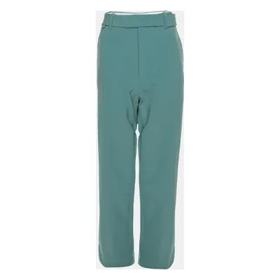 Bottega Veneta Seagreen Nylon Knee Strap Trousers