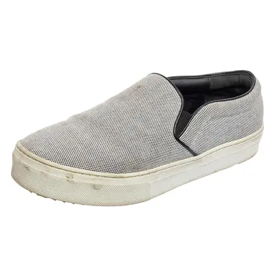 Celine Blue/White Canvas Slip-On Sneakers Size