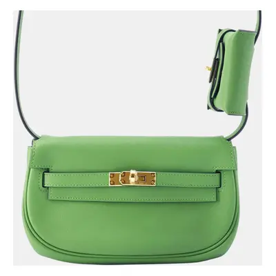 Hermes Kelly Move Vert Yucca Swift Leather