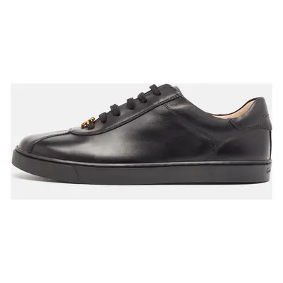 Gianvito Rossi Black Leather Low Top Sneakers Size