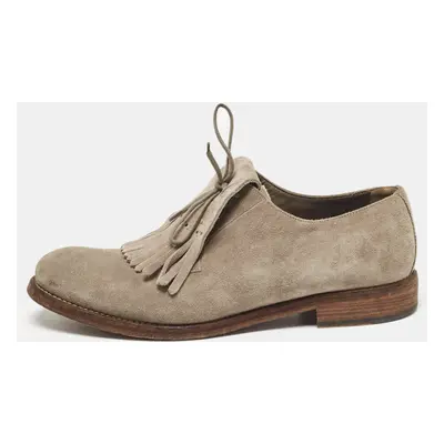 Burberry Grey Suede Ampney Oxfords Size