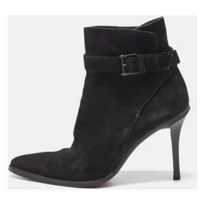 Gucci Black Suede Pointed Toe Ankle Boots Size