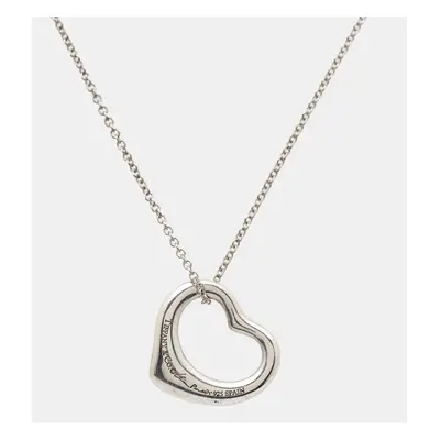 Tiffany & Co. Elsa Peretti Open Heart Sterling Silver Necklace