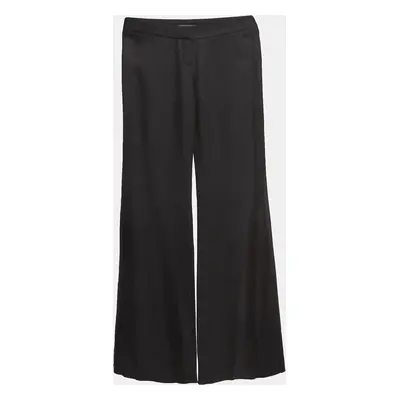 Balmain Black Gabardine Flared Trousers