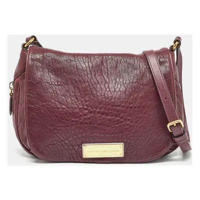 Marc by Marc Jacobs Burgundy Leather Washed Up The Nash Crossbody Bag