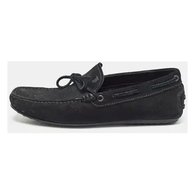 Tod's Black Suede Slip On Loafers Size 39.5