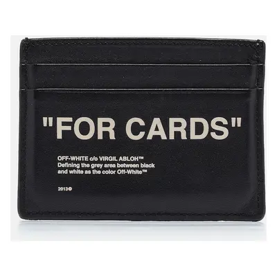 Off-White Black/White Leather Slogan Card Holder