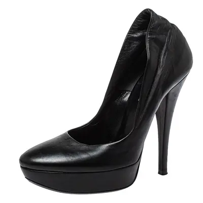 Loriblu Black Leather Platform Pumps Size