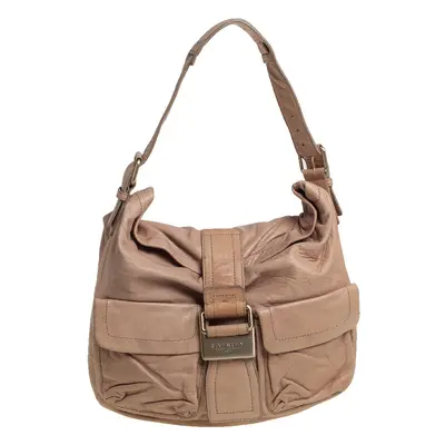 Givenchy Beige Leather Front Pocket Hobo