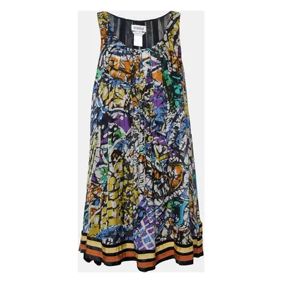 Sportmax Multicolor Printed Silk Sleeveless Shift Dress