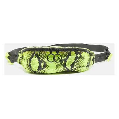 Off-White Neon Green/Black Python Print Nylon Fanny Pack Belt Bag