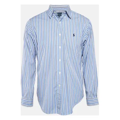 Ralph Lauren Blue Striped Cotton Classic Fit Shirt