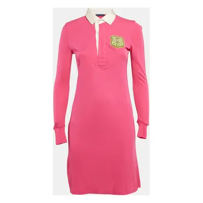 Ralph Lauren Pink Applique Jersey Polo T-shirt Dress