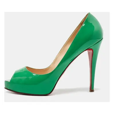 Christian Louboutin Green Patent Leather Very Prive Pumps Size