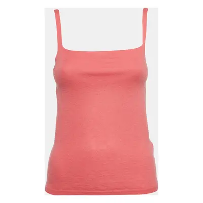 RED Valentino Pink Cashmere Knit Shoulder Strap Top