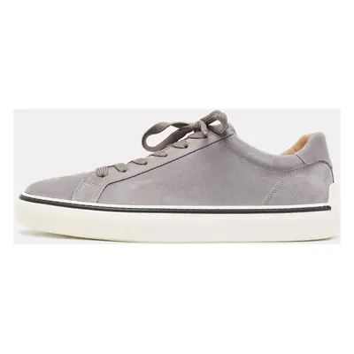 Tod's Grey Suede Low Top Sneakers Size 45.5