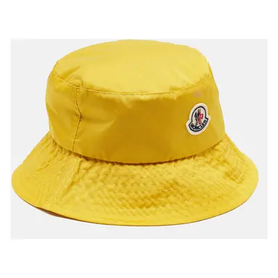 Moncler Yellow Logo Patch Nylon Bucket Hat