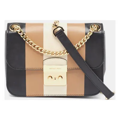 Michael Kors Tricolor Stripe Leather Sloan Shoulder Bag