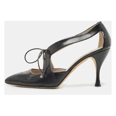 Marc Jacobs Black Leather Lace Tie Pumps Size 36.5