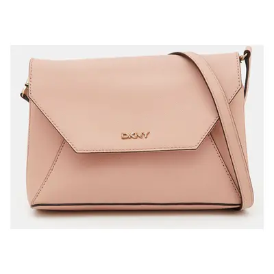 DKNY Pink Leather Flap Crossbody Bag