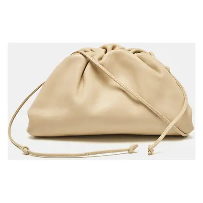 Bottega Veneta Cream Leather Mini The Pouch Bag