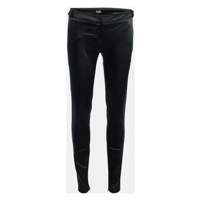 D&G Black Satin Slim Fit Trousers