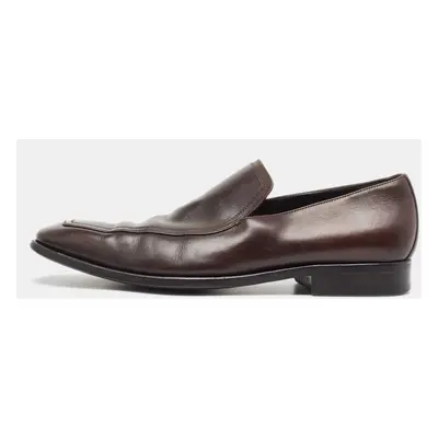 Gucci Brown Leather Horsebit Loafers Size