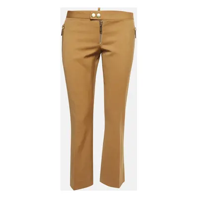 Dsquared2 Brown Gabardine Zipper Detail Trousers