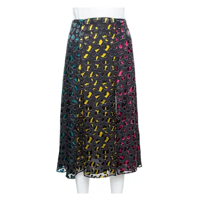 Alice + Olivia Multicolor Leopard Print Burnout Silk Janessa Skirt