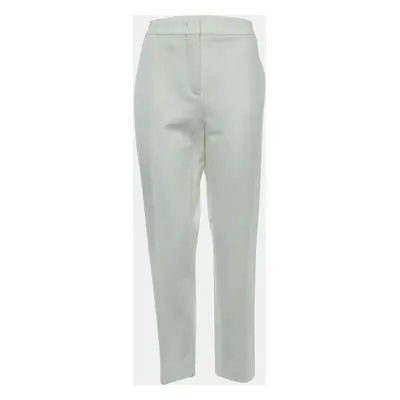 Max Mara White Jersey Knit Tapered Trousers