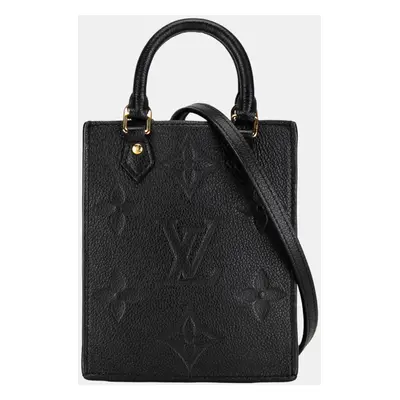 Louis Vuitton Black Monogram Empreinte Petit Sac Plat