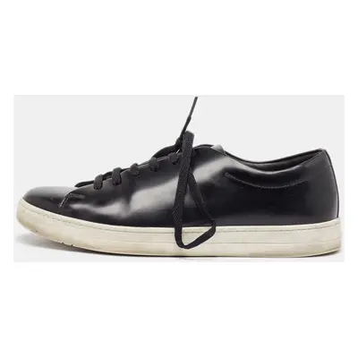 Prada Black Leather Lace Up Sneakers Size