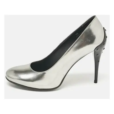 Tod's Grey Patent Leather Pumps Size