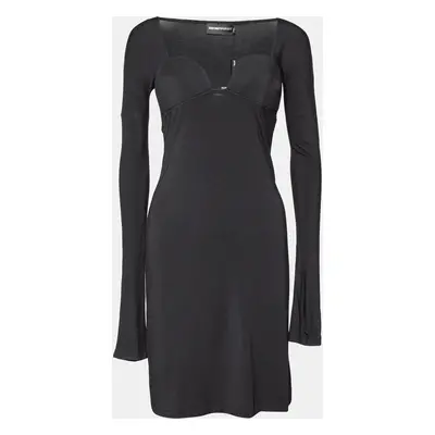 Emporio Armani Black Modal Knit Midi Dress