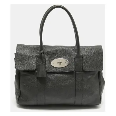 Mulberry Dark Grey Leather Bayswater Satchel